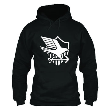 Azur Lane Cosplay USS Logotipo Sudadera Estampada con Capucha de Color Negro para Adultos Unisex